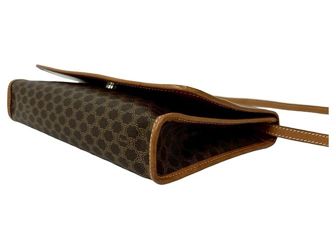 Céline Celine Vintage Macadam Blazon Triomphe Logo Pattern Schultertasche Braun - Ansicht 8