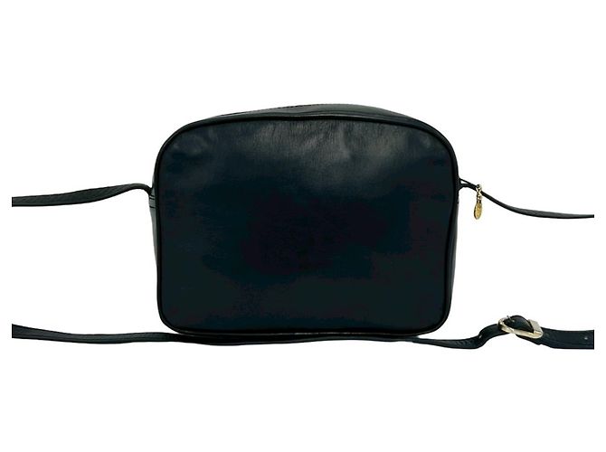 Céline Celine Vintage Triomphe Logo Lederschultertasche Schwarz - Ansicht 3