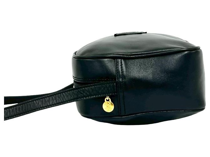 Céline Celine Vintage Triomphe Logo Lederschultertasche Schwarz - Ansicht 5