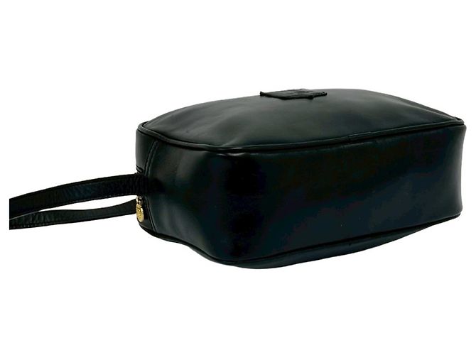 Céline Celine Vintage Triomphe Logo Lederschultertasche Schwarz - Ansicht 7