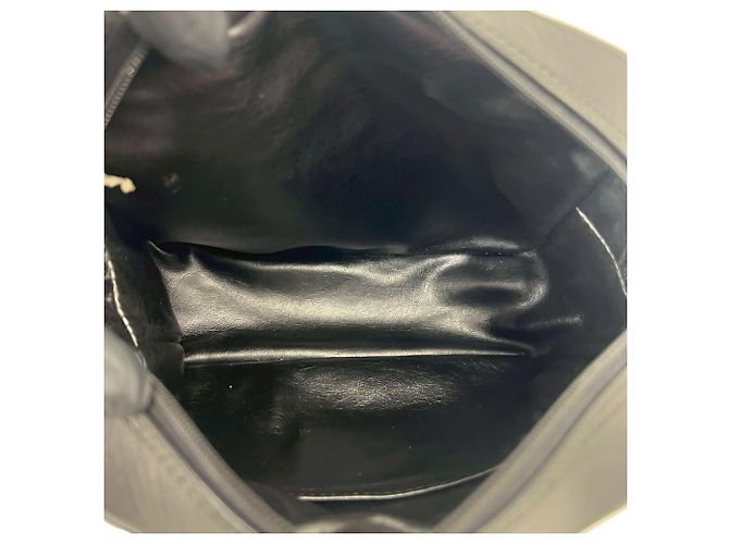 Céline Celine Vintage Triomphe Logo Lederschultertasche Schwarz - Ansicht 9
