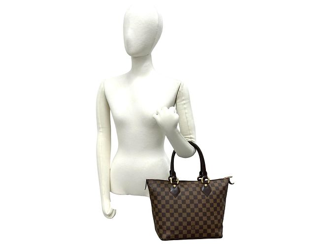 Borsa Louis Vuitton Saleya PM Damier Pattern Marrone - vista 2