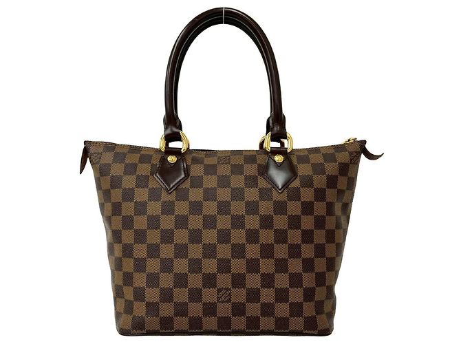 Borsa Louis Vuitton Saleya PM Damier Pattern Marrone - vista 3
