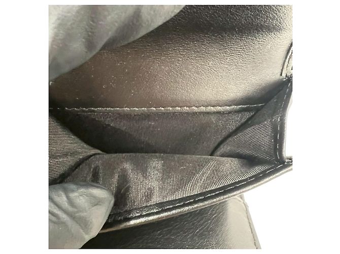 Cartera tríptico de piel caviar negro Chanel - vista 10