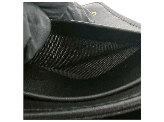 Cartera tríptico de piel caviar negro Chanel - vista 9