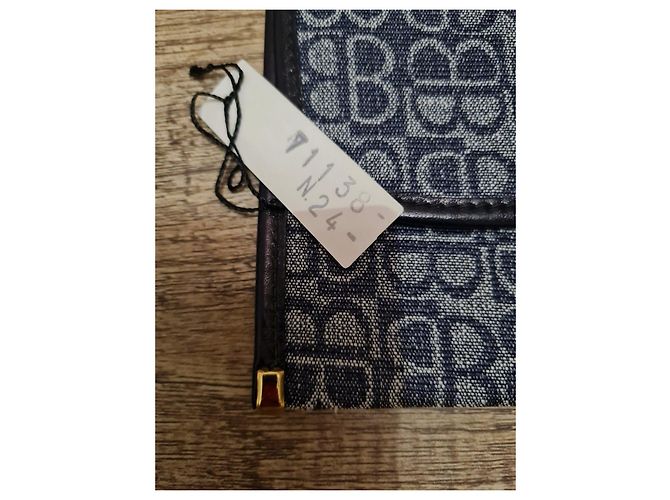 Pochette Balenciaga Monogram Blu e Nero - vista 5