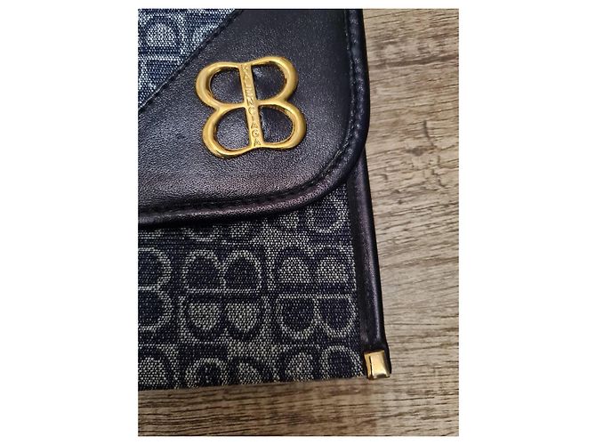 Pochette Balenciaga Monogram Blu e Nero - vista 6