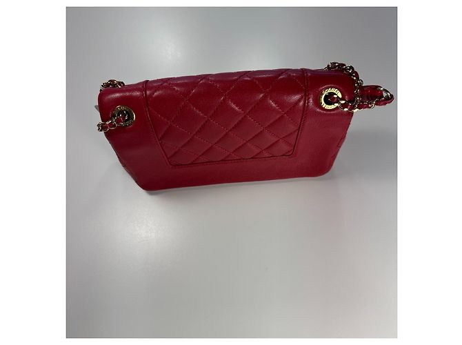 Chanel Classic Flap Bag Cuir Agneau Matelassé Rouge - vue 6