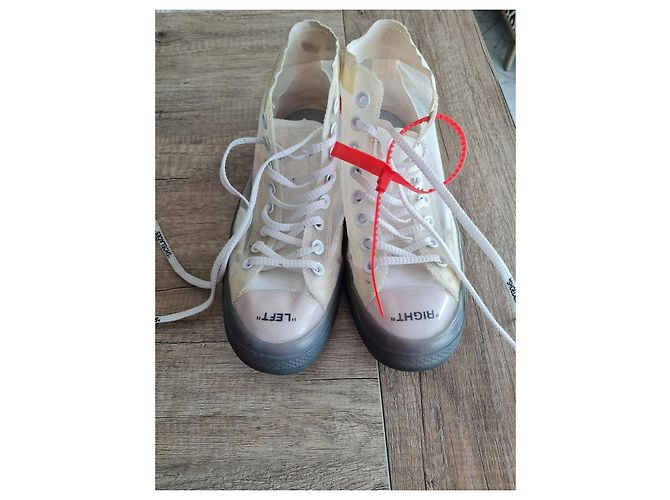 Sneakers Converse x Off-White "The Ten" Chuck Taylor Vulcanized Bianco Beige - vista 2