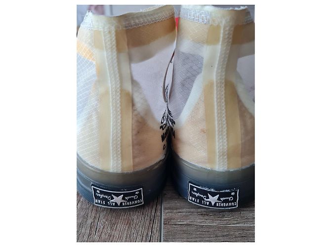 Sneakers Converse x Off-White "The Ten" Chuck Taylor Vulcanized Bianco Beige - vista 3