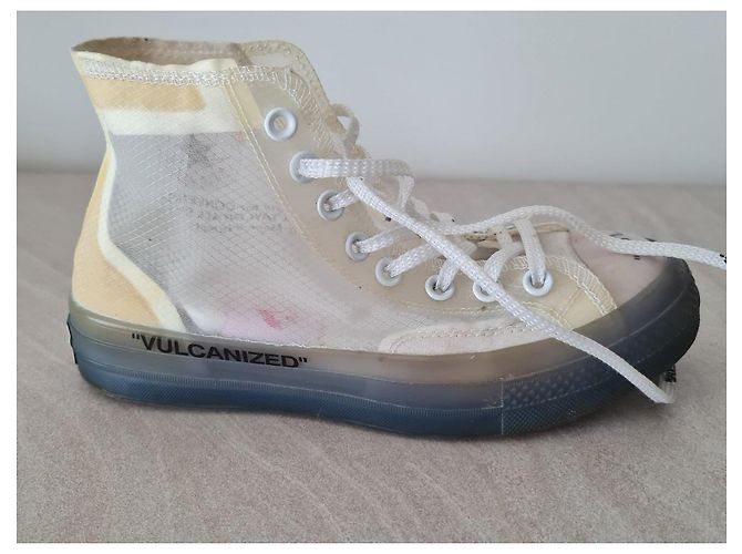 Sneakers Converse x Off-White "The Ten" Chuck Taylor Vulcanized Bianco Beige - vista 4