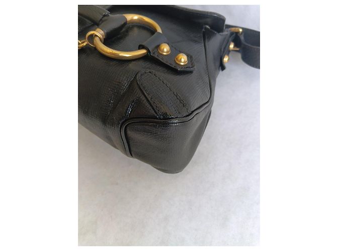 Gucci Borsa a tracolla Horsebit in pelle nera Nero D'oro - vista 10