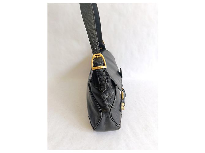 Gucci Borsa a tracolla Horsebit in pelle nera Nero D'oro - vista 2