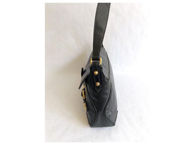 Gucci Borsa a tracolla Horsebit in pelle nera Nero D'oro - vista 4