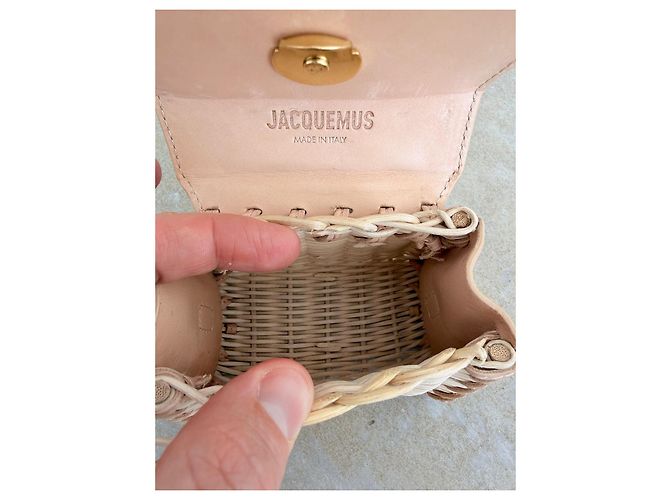 Jacquemus Le Chiquito Mini Borsa a Cestino Beige - vista 17
