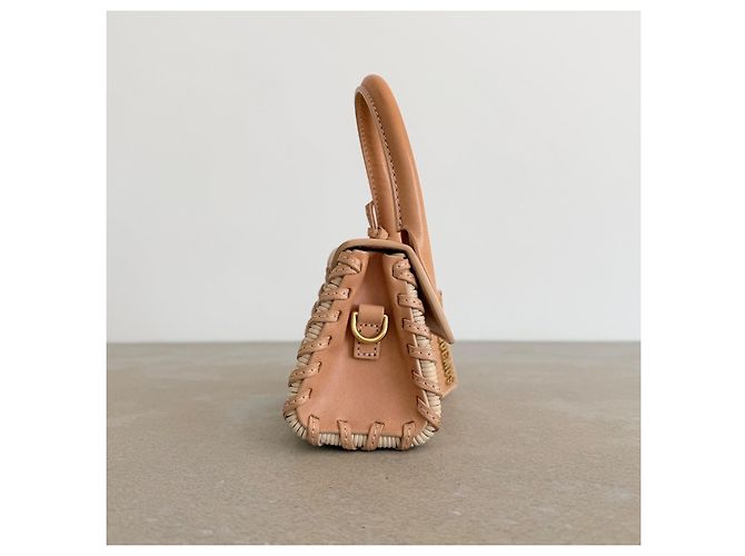 Jacquemus Le Chiquito Mini Borsa a Cestino Beige - vista 7