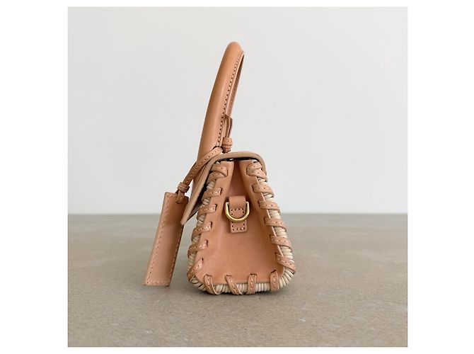 Jacquemus Le Chiquito Mini Borsa a Cestino Beige - vista 8