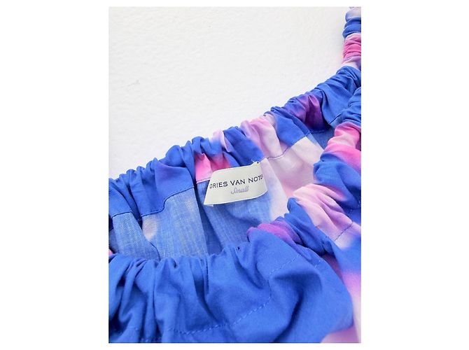 Dries Van Noten Cherry Blossom Kleid SS19 Runway Pink Blau - Ansicht 7