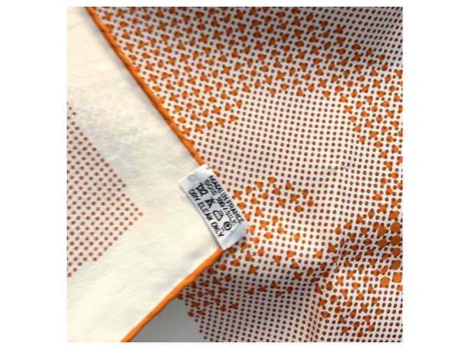 Hermès Sciarpa in seta rara Hermes Carre 70 Fantasia a Cavallo 2007 Barr Arancione - vista 4