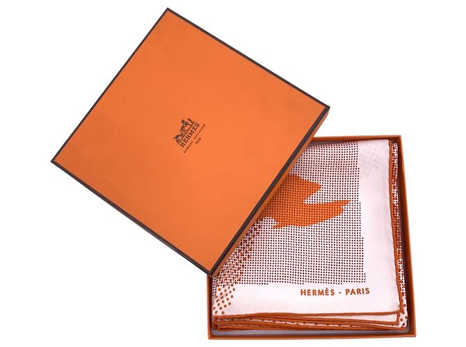 Hermès Sciarpa in seta rara Hermes Carre 70 Fantasia a Cavallo 2007 Barr Arancione - vista 5