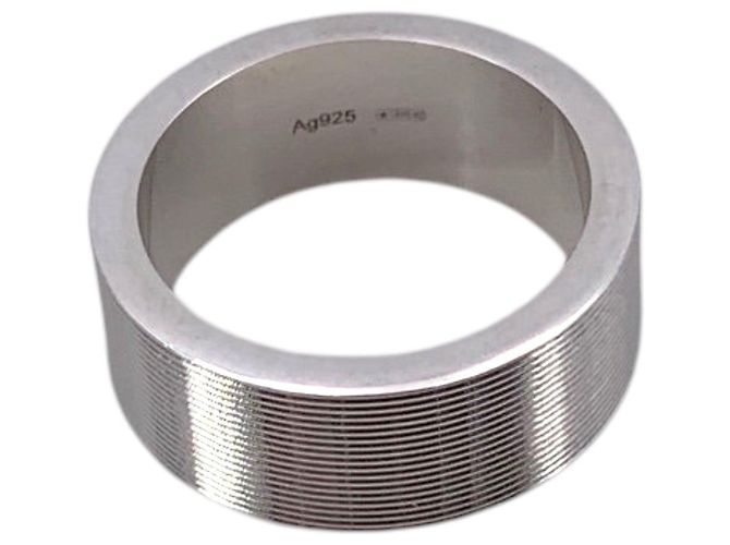 Gucci Sterling Silver Trademark Ring Größe 15 Silber - Ansicht 3