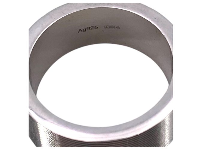 Gucci Sterling Silver Trademark Ring Größe 15 Silber - Ansicht 4