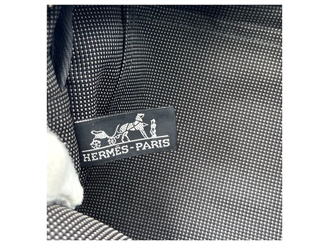 Hermès Borsa Tote Hermes Paris Grey Canvas Her Line Herline MM Yale Blu - vista 5