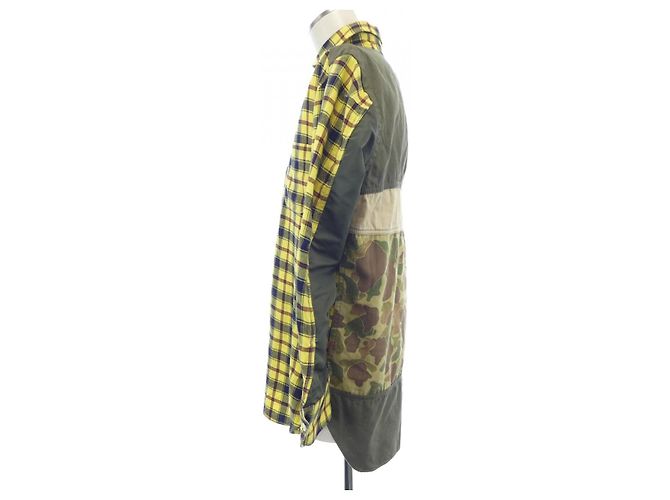 Camicia Junya Watanabe MAN WF-B023 Rosso Beige Cachi Giallo - vista 7