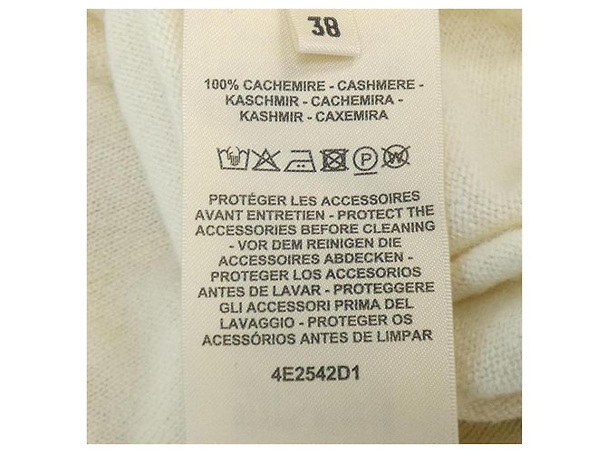 Hermès Hermes Kaschmir Strickwaren Weiß - Ansicht 3