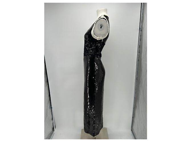 Giambattista Valli Langes Paillettenkleid Schwarz - Ansicht 3