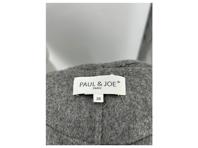 Capa de abrigo de lana gris Paul & Joe - vista 5