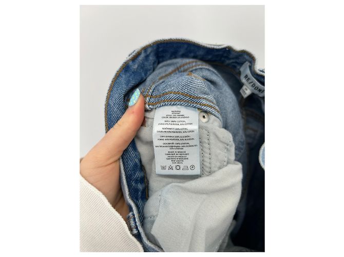 Jeans Re/Done in cotone blu Taglia 24 - vista 4