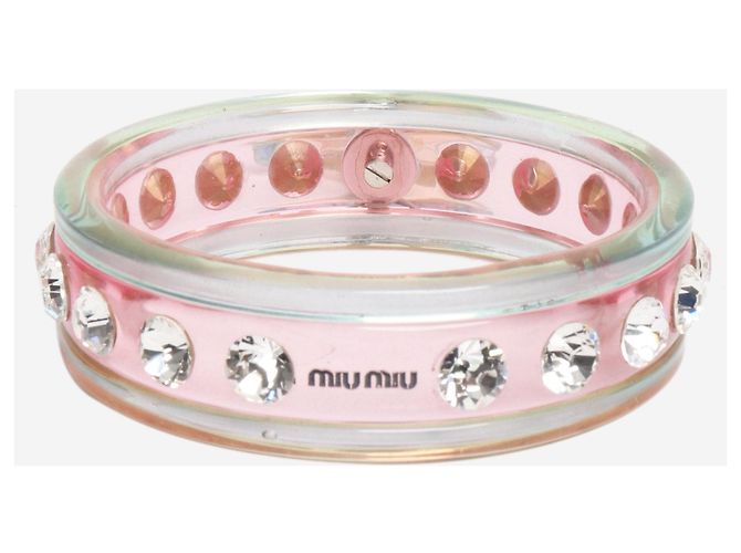 Miu Miu Rosa Schleifen-Detail Kunststoffarmreif Pink - Ansicht 3