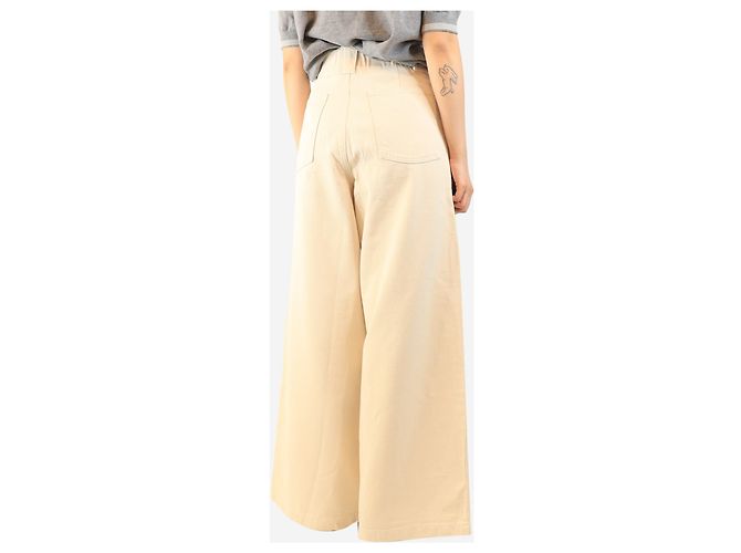 Autre Marque High-Rise-Jeans in Creme - Größe UK 10 Roh - Ansicht 3