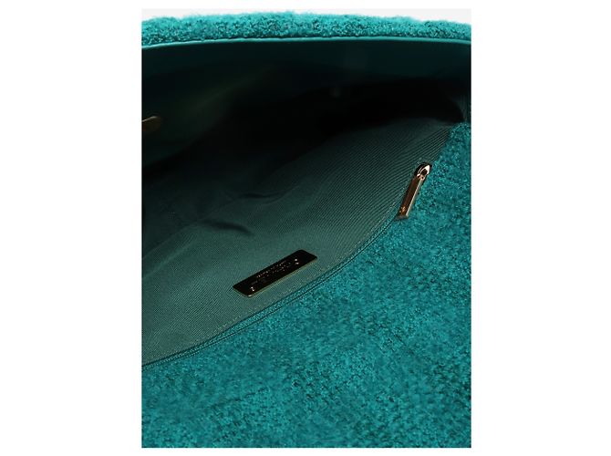 Chanel Borsa a tracolla 19 in tweed trapuntato teal 2019 Verde - vista 6