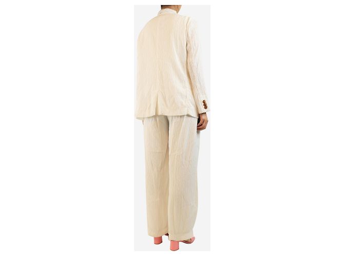 Victoria Beckham Conjunto de dos piezas texturizado blanco - talla UK 12 - vista 2