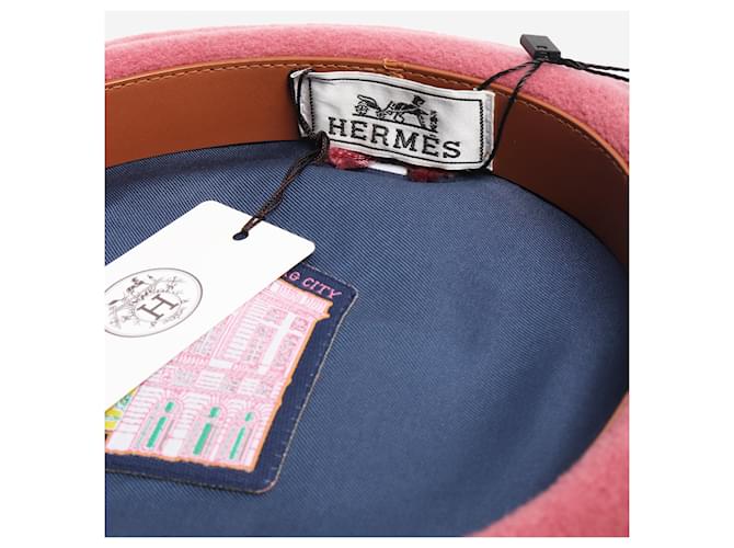 Hermès Rosa Wollberet Pink - Ansicht 4