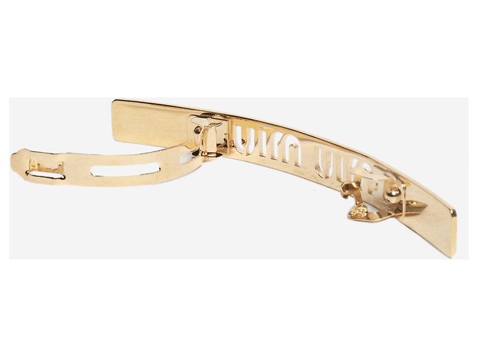 Miu Miu Clip per capelli placcato oro D'oro - vista 3