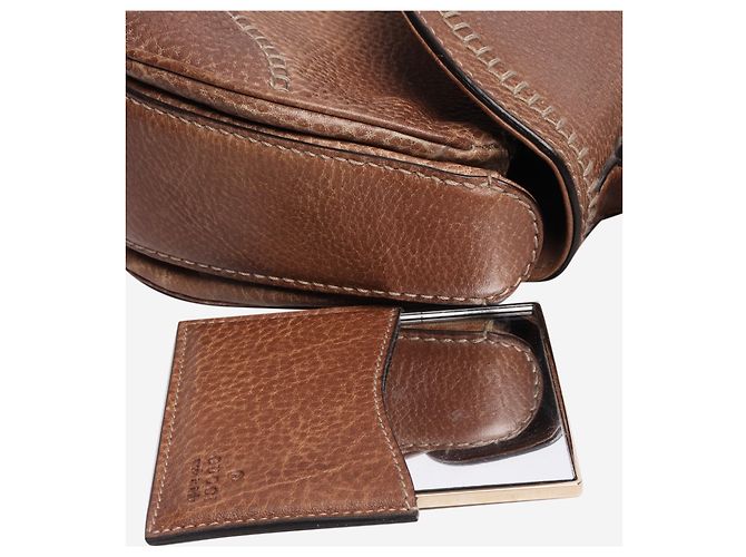Bamboo Gucci Bolsa transversal de bambu e couro marrom - vista 12