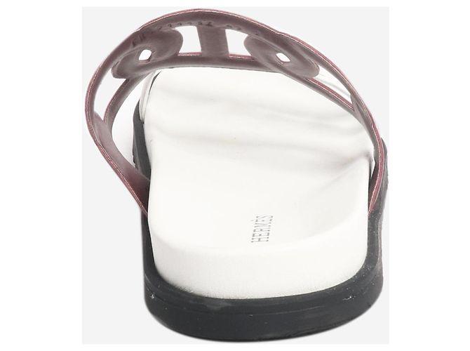 Hermès Sandalias Extra burdeos y blanco - talla EU 43 - vista 3