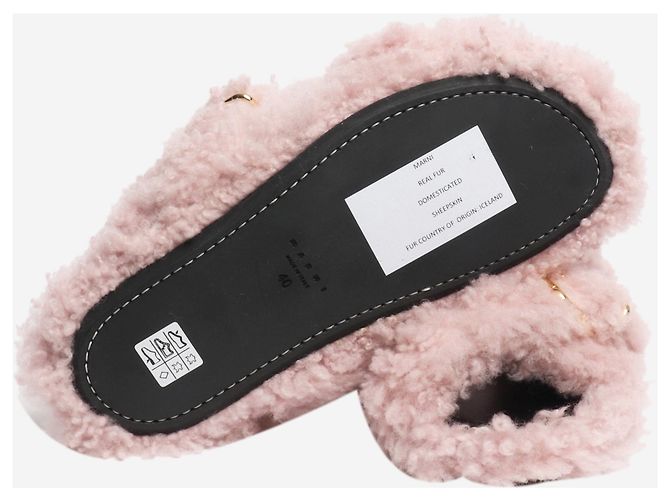 Marni Sandali in shearling rosa - taglia EU 40 - vista 5