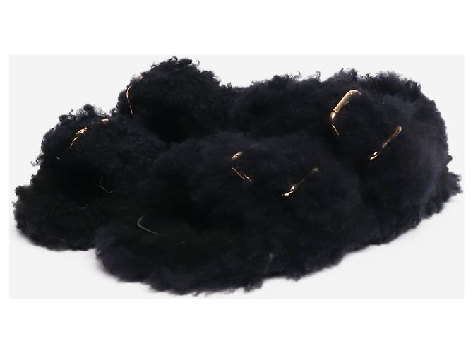 Marni Sandali in shearling nero - taglia EU 40 - vista 2