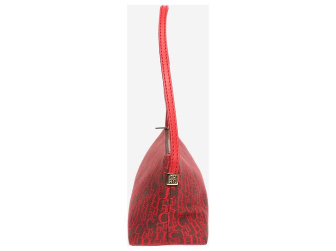 Autre Marque Monogramm-Pochette in Rot und Braun - Ansicht 2