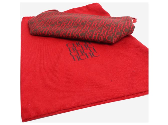Autre Marque Monogramm-Pochette in Rot und Braun - Ansicht 7