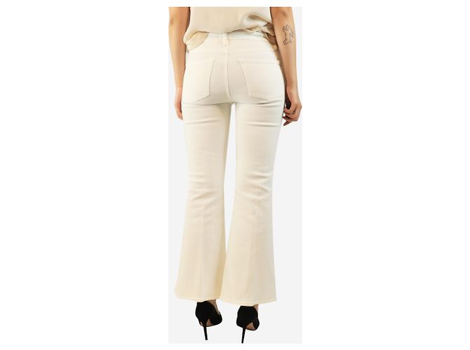 Frame Denim White The Icon Jeans - Größe UK 12 Weiß - Ansicht 3