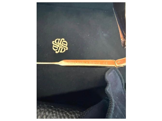Autre Marque John Dalia Gafas de sol en oro de 22 quilates Dorado Gold hardware - vista 5