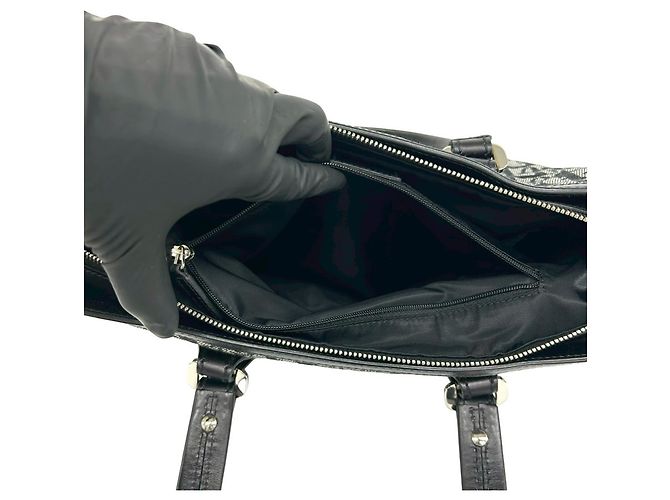 Christian Dior Trotter Muster Canvas Leder Tote Bag Schwarz - Ansicht 10