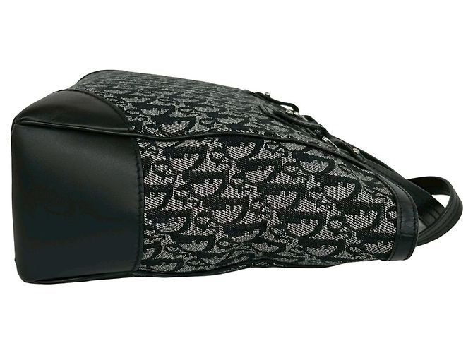 Christian Dior Trotter Muster Canvas Leder Tote Bag Schwarz - Ansicht 6