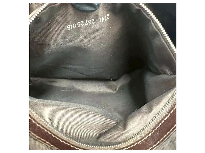 FENDI Vintage Zucca FF Pattern Canvas Leather Schultertasche Braun Schwarz - Ansicht 10
