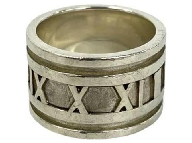 Anello Tiffany & Co. Vintage Atlas Wide Band Argento - vista 4